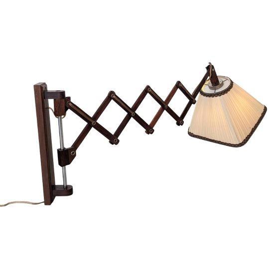 Vintage Harmonica Lamp – Schaarlamp – Teak - (hn46) 1