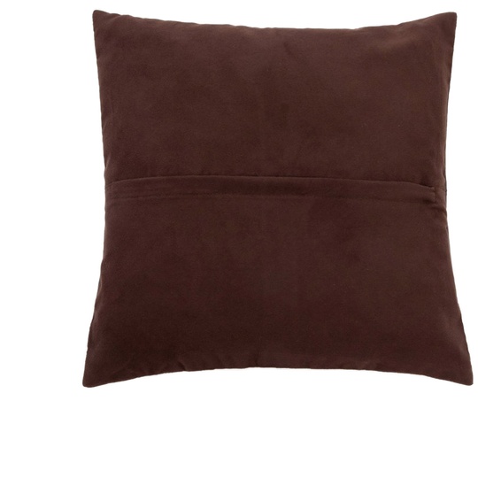 Bazar Bizar | De Four Panel Leather Kussenhoes - Chocolade - 40x40 1