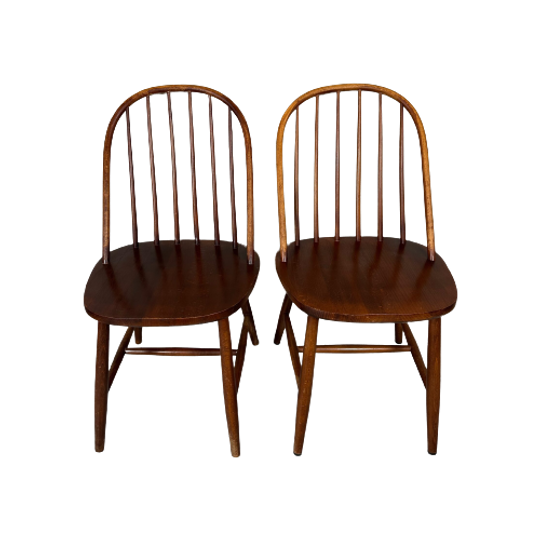 2x Vintage Spijlenstoel 1