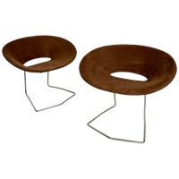 Set Van 2 Designstoelen In De Stijl Van Artifort, Leolux, Pierre Paulin