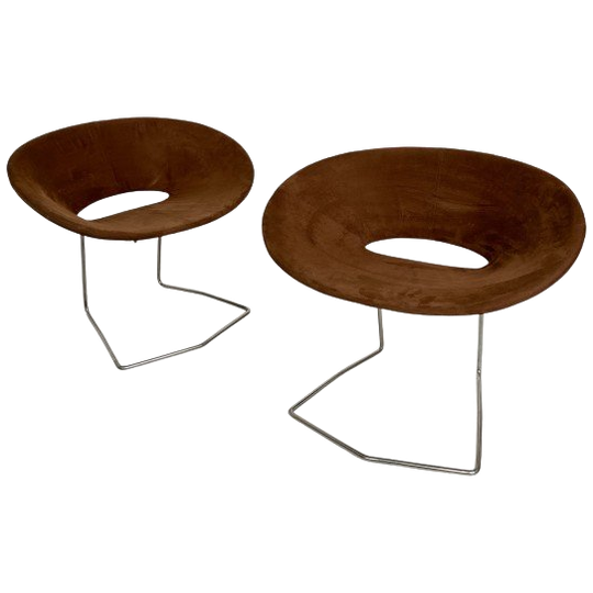Set Van 2 Designstoelen In De Stijl Van Artifort, Leolux, Pierre Paulin 1