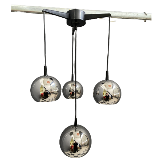 Chrome Pendant Lamp 1960s 1