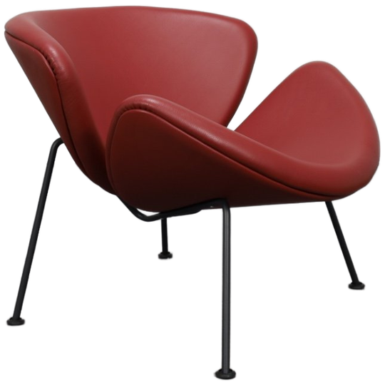 Leren Orange Slice Fauteuil Pierre Paulin Artifort 1