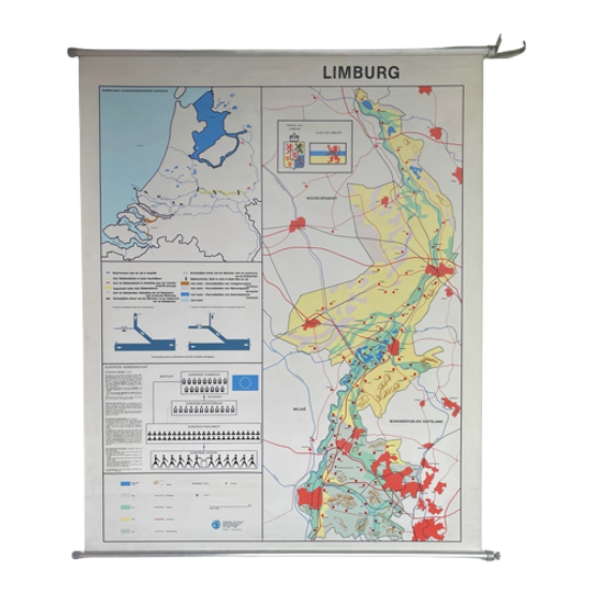 Limburg Schoolkaart Vintage Schoolplaat 1