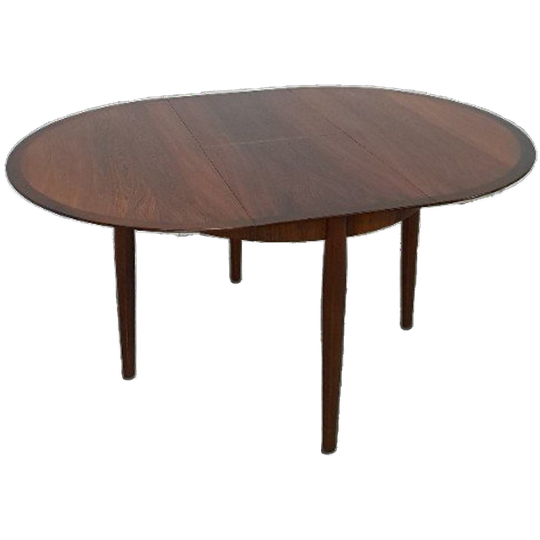 Vintage Design Uitschuifbare Palissander Lübke Ronde Tafel 1