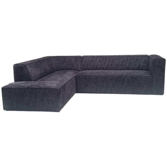 !!actie!! Hoekbank Memphis Black Chenille 1