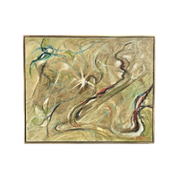 Abstract Schilderij Van H. Catteau - Olie Op Doek - Gedateerd 1961