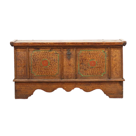 Antieke Beschilderde Bruidskist 1737 1