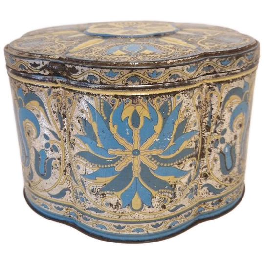 Antiek Blik Art Nouveau Haribo Blik Trommel 1