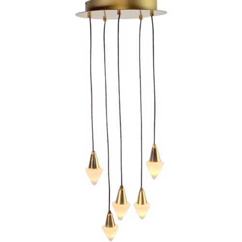 Vintage Cascade Hanglamp Regency Messing Herbert Schmidt '70