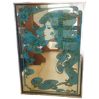 Vintage L'oreal Spiegel Art-nouveau Stijl thumbnail 1