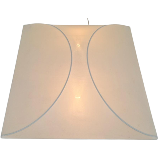 Vintage Saori Wandamp Doek Plafondlamp Italy '70 Japandi Wit 1