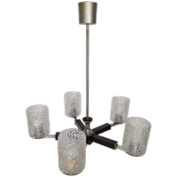 Unieke Vintage Jaren 70 Hanglamp Met 5 Spots