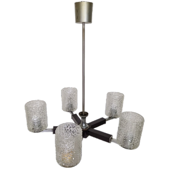 Unieke Vintage Jaren 70 Hanglamp Met 5 Spots 1