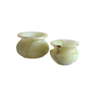 2 - Set Vintage Albaster Vazen, Jaren '50/'60