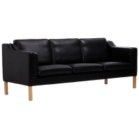 Leather Sofa Produced By Hurup Møbelfabrik, Denmark 1970s.
