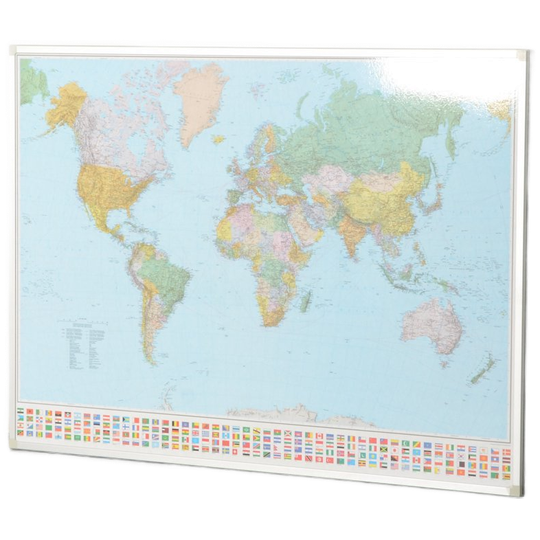 Officenow Wereldkaart, Wereld, 132 X 95 Cm 1