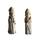 Set Van 2 Plaaster Beelden In Militaire En Catholieke Stijl Door Walter De Buck thumbnail 1