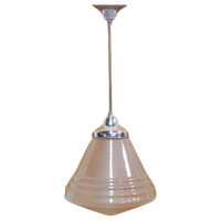 Art Deco Hanglamp Met Mat Glazen Kap