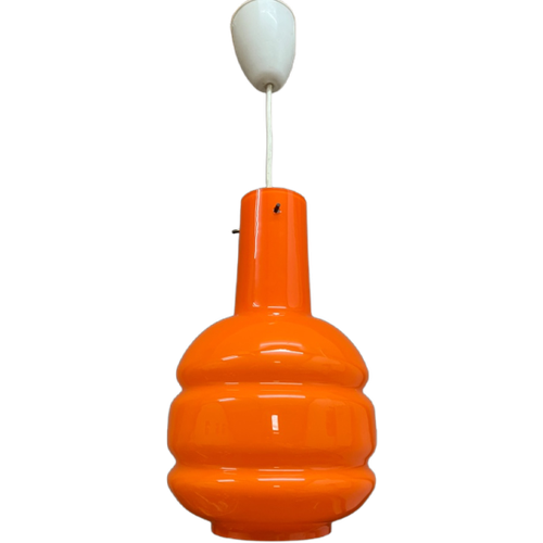 Vintage Opaline Oranje Hanglamp Jaren 60/70 Bajonet Fitting