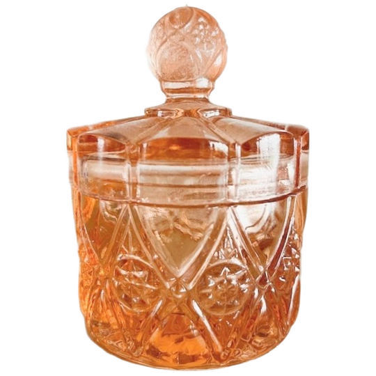 Antieke Art-deco Rosaline Kristallen Sieradendoos Val Saint Lambert 1900’s 1