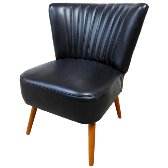 Mooi Zwart Vintage Retro Club Stoeltje 1