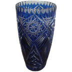 Kristallen Vaas In Saffie Blauw thumbnail 1