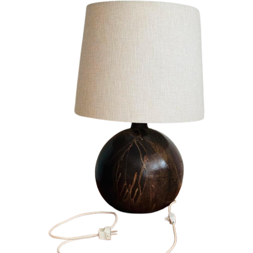 Grote Vintage Keramiek Lamp Brutalist Jaren 60