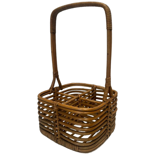 Vintage Rotan Flessenmand 1
