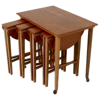 Teak Nesting Tables By Poul Hundevad For Novy Domov 1960S
