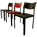 3 Enrico Pellizonni Eetkamer Stoelen Model Alex In Goede Staat thumbnail 1