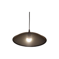 Postmoderne Vintage Geperforeerd Metaal Hanglamp Zwart