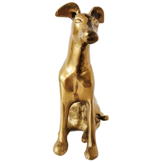 Massief Messing Windhond Beeldje Messing Beeld 1
