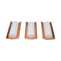 3 X Bankamp Leuchten Sconces / Wall Lights '80s White Glass / Glass With A Layer Of Copper. Wide