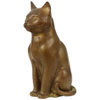 Vintage Katten Beeld Brons Sculptuur Poes Decoratief 24cm