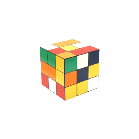 Unieke Vierkante Jaren ’80 Salontafel Rubiks Kubus 1