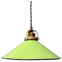 Groen Emaille Hanglamp Met Messing Armatuur