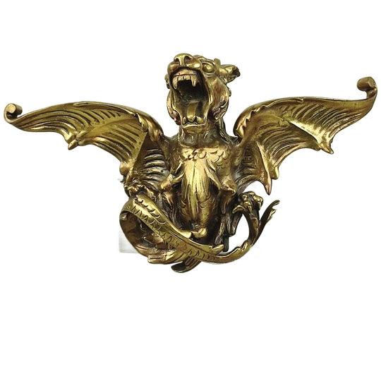Bronzen Sculptuur Van Een Draak 1