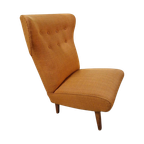 50'S Vintage Fauteuil Perzik Kleur Fifties Retro Fauteuil thumbnail 1