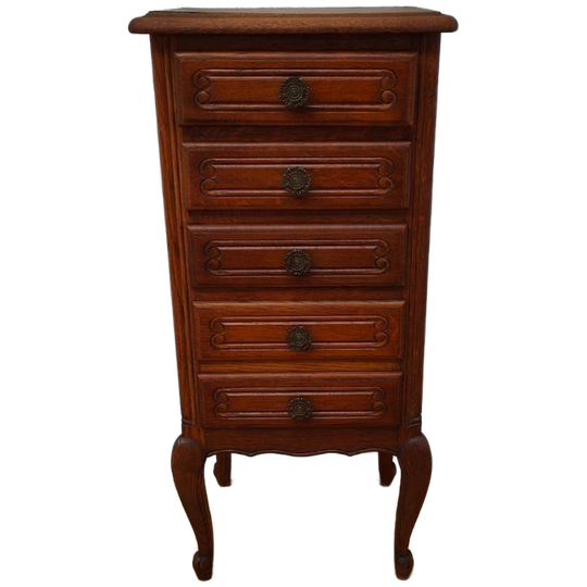 Vintage Landelijk Houten Ladekastje Queen Ann Ladekast Nachtkastje 304 1