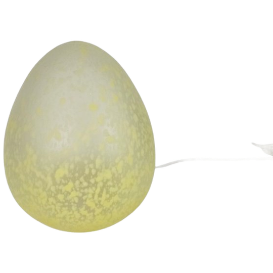 W.l.p. Verlichting - Duitsland - Egg Lamp - Gemarmerd Glas - 80's 1