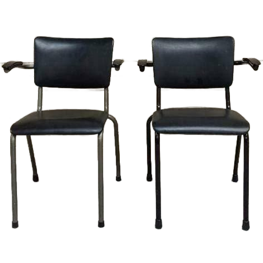 Set Van 2 Vintage Industriële Stoelen, Ahrend De Cirkel 1