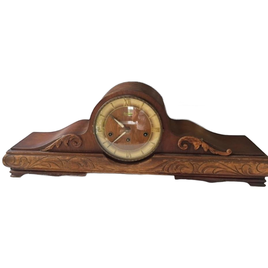 Vintage Houten Klok / Schouwklok Hermle 1
