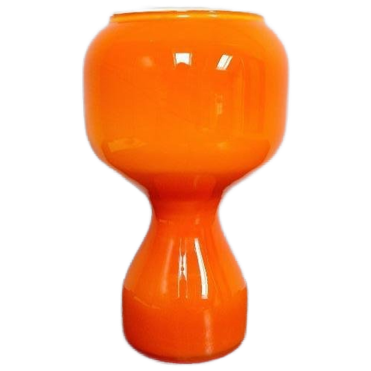 Tahiti-Lamp In Oranje Opaline, Massive, Jaren 70 1