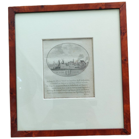 Antieke Ets Van De Stad Weesp 1