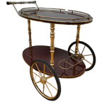 Vintage Barcart Drankenkar Trolley Butlerwagen Bijzettafel 3 thumbnail 1