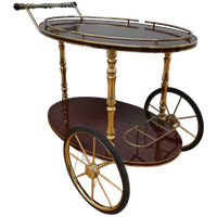 Vintage Barcart Drankenkar Trolley Butlerwagen Bijzettafel 3