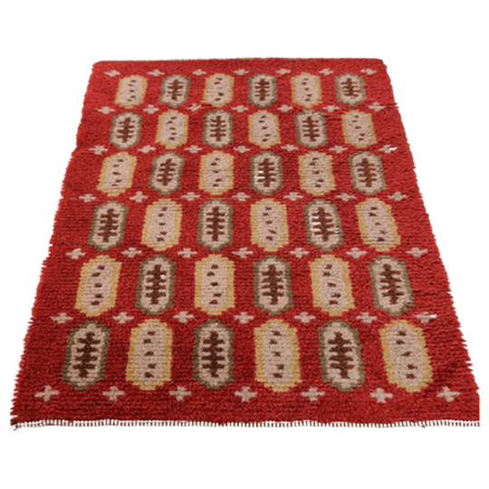 Vintage Ryamatta Rug. Zweden 1960 1