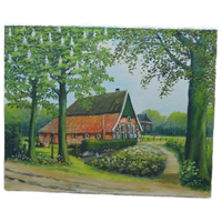 Landelijk Schilderij Van G.J. Bruil 1984