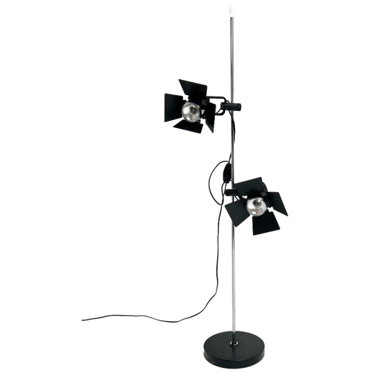 Zwartkleurige Vintage Vloerlamp, 1970’s 1